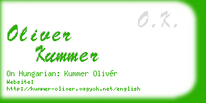oliver kummer business card