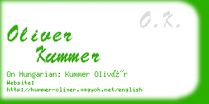 oliver kummer business card